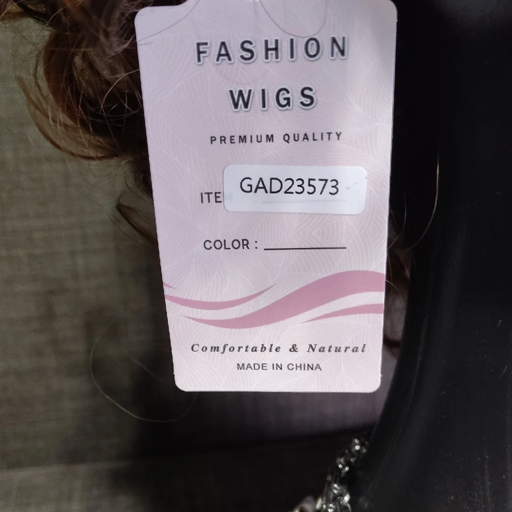 🆕Curly Mixed Golden Brown& Blk Fashion Wig NIP